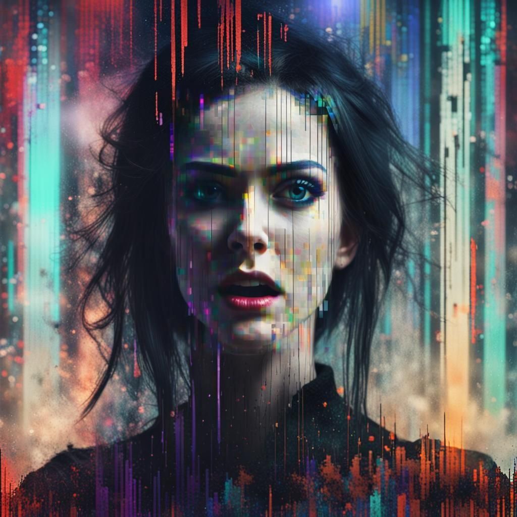 Glitch Art Portrait  by @EowElysion