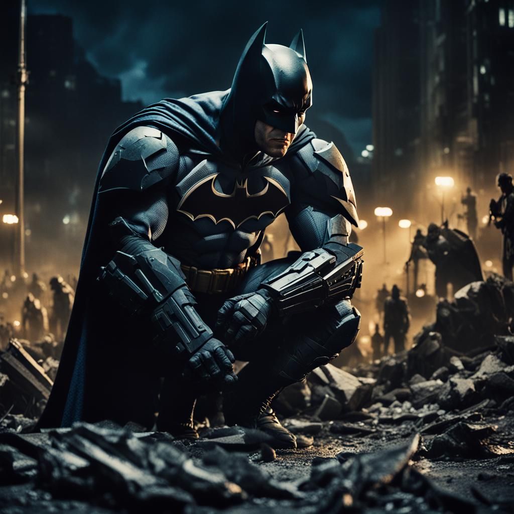 Batman cries for children who died in armed conflicts. - AI Generated ...