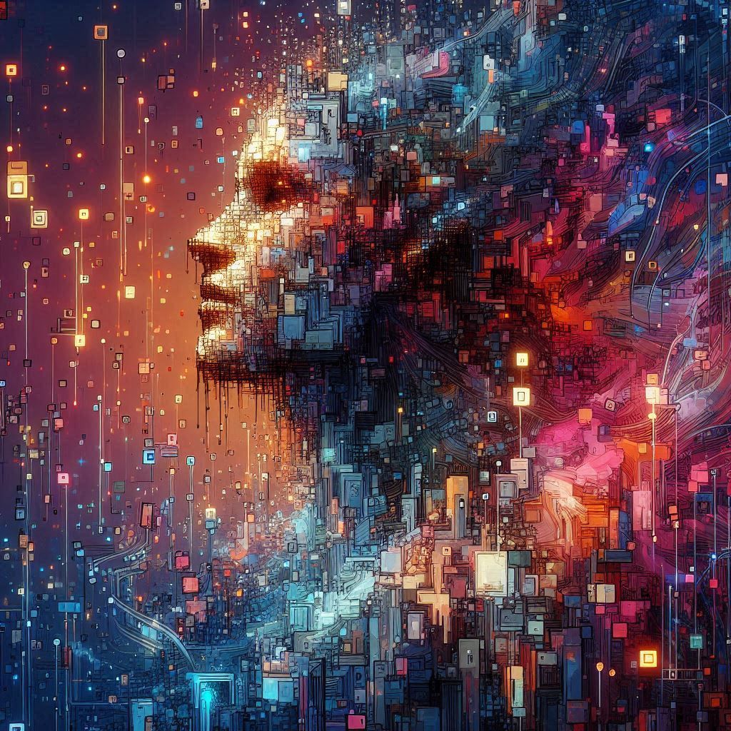 double exposure beautiful fantasy DALL-E 3 portrait landscap...