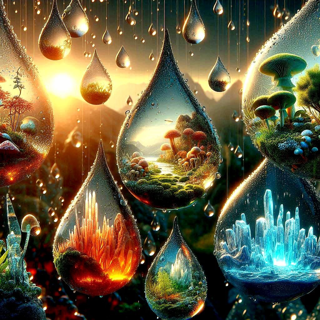 Raindrop worlds