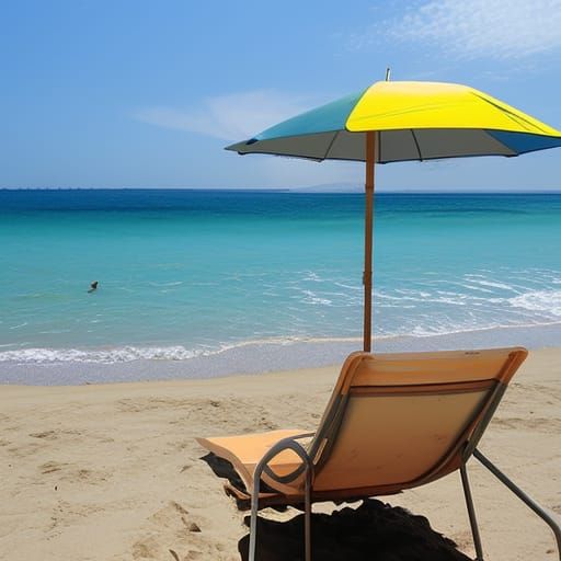 Sea, sun, beach, horisonline