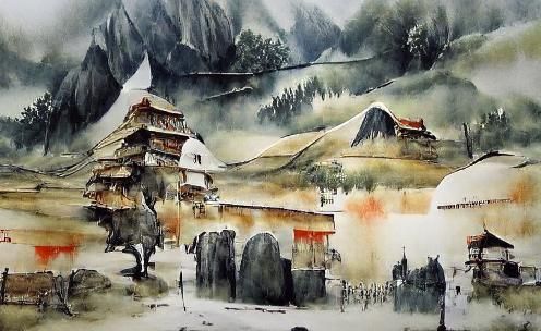 chinese ink wash painting - AI Generated Artwork - NightCafe Creator