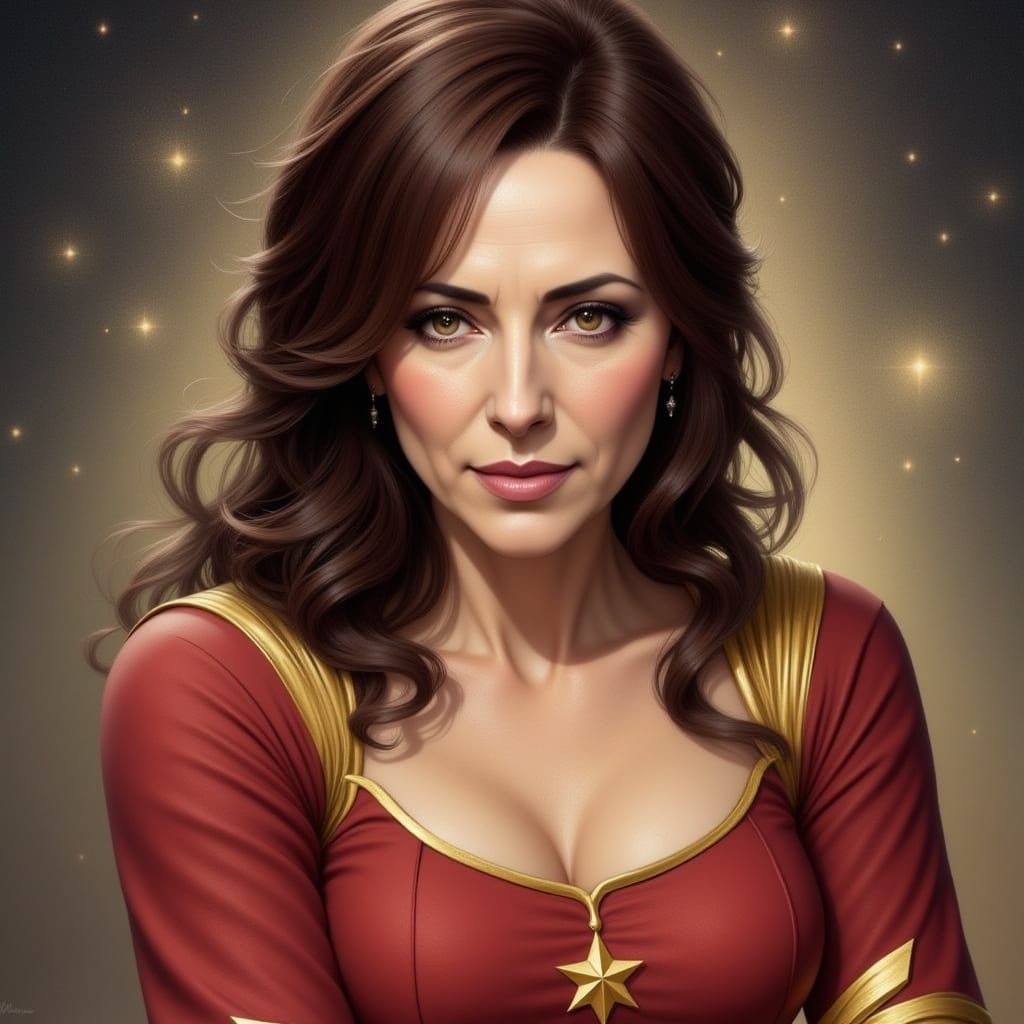 Celestial Goddess with Soft, Ethereal Beauty