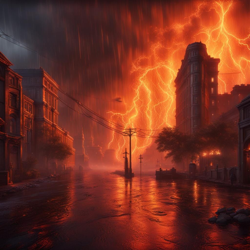 Hot firey rain