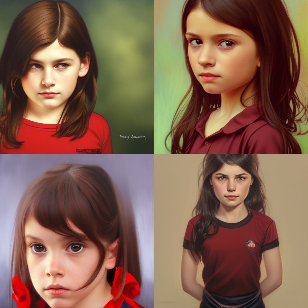 Detailed Portrait of a Girl in Dynamic Lighting