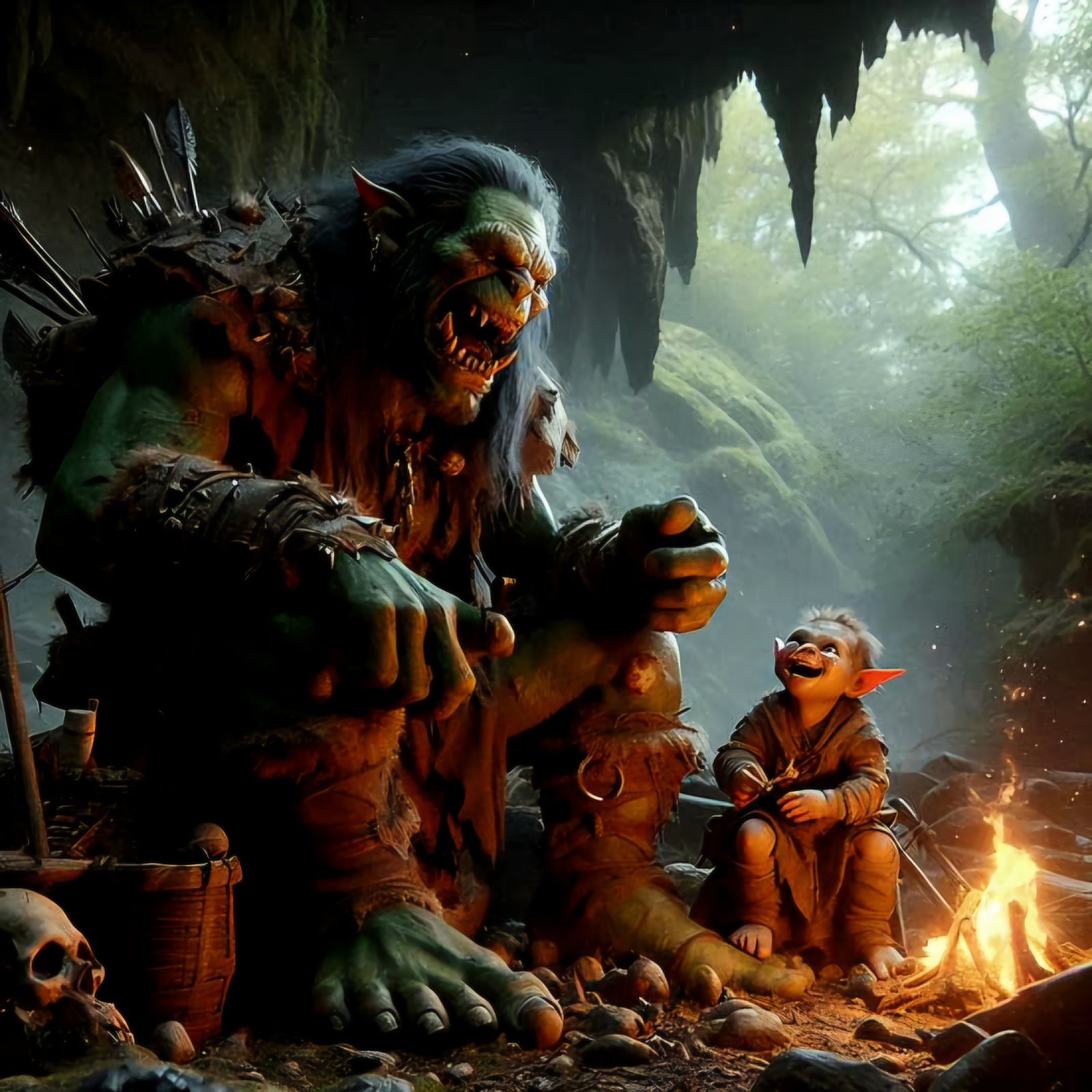 Ogre and son. Or are they orcs?