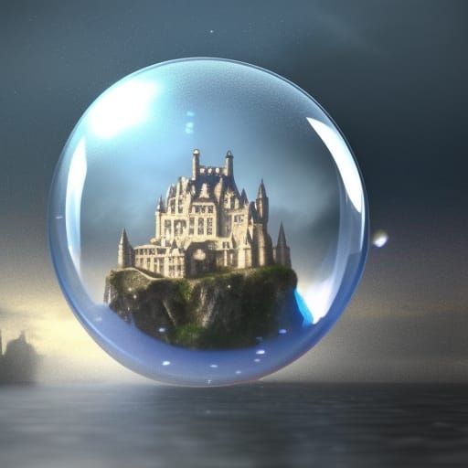 Castle in a bubble AI Generated Artwork NightCafe Creator