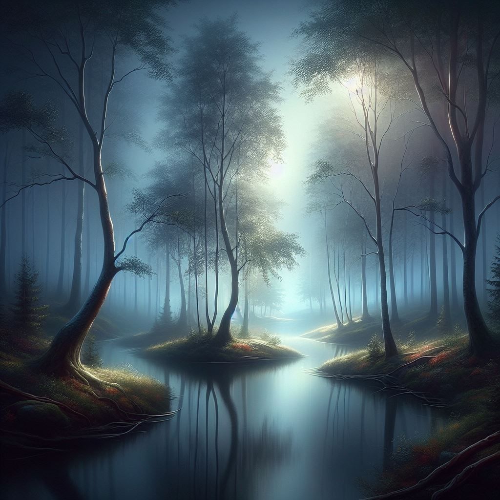 serene, still, and undisturbed