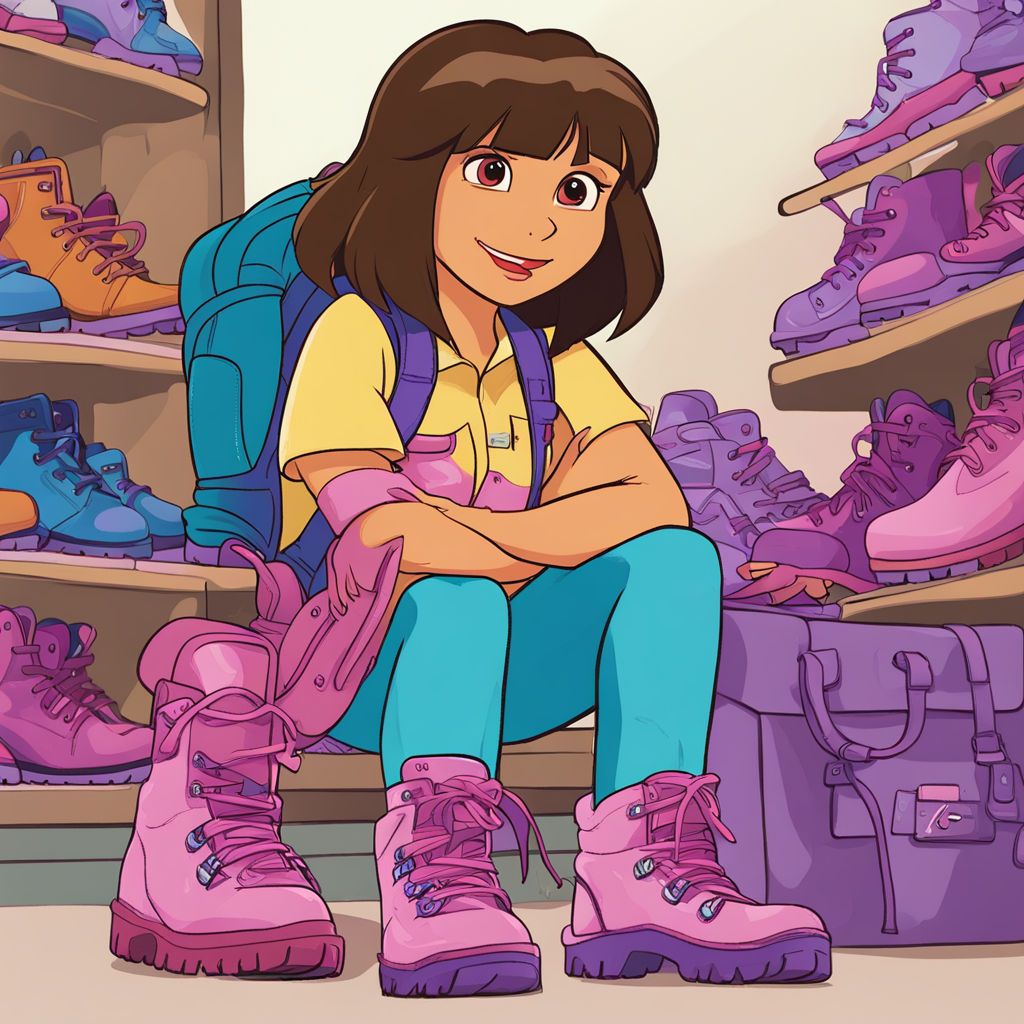 Dora Márquez at a shoe store