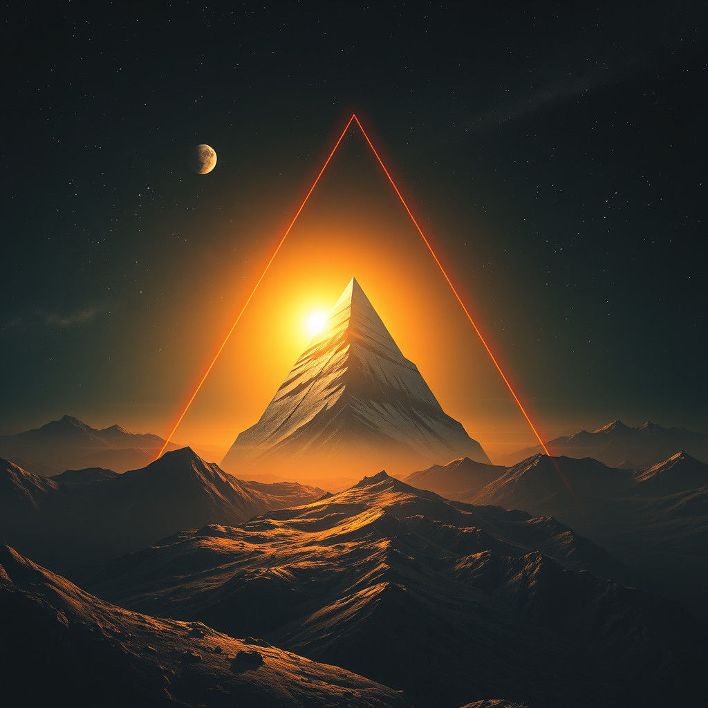 Abstract Triangle World Landscape