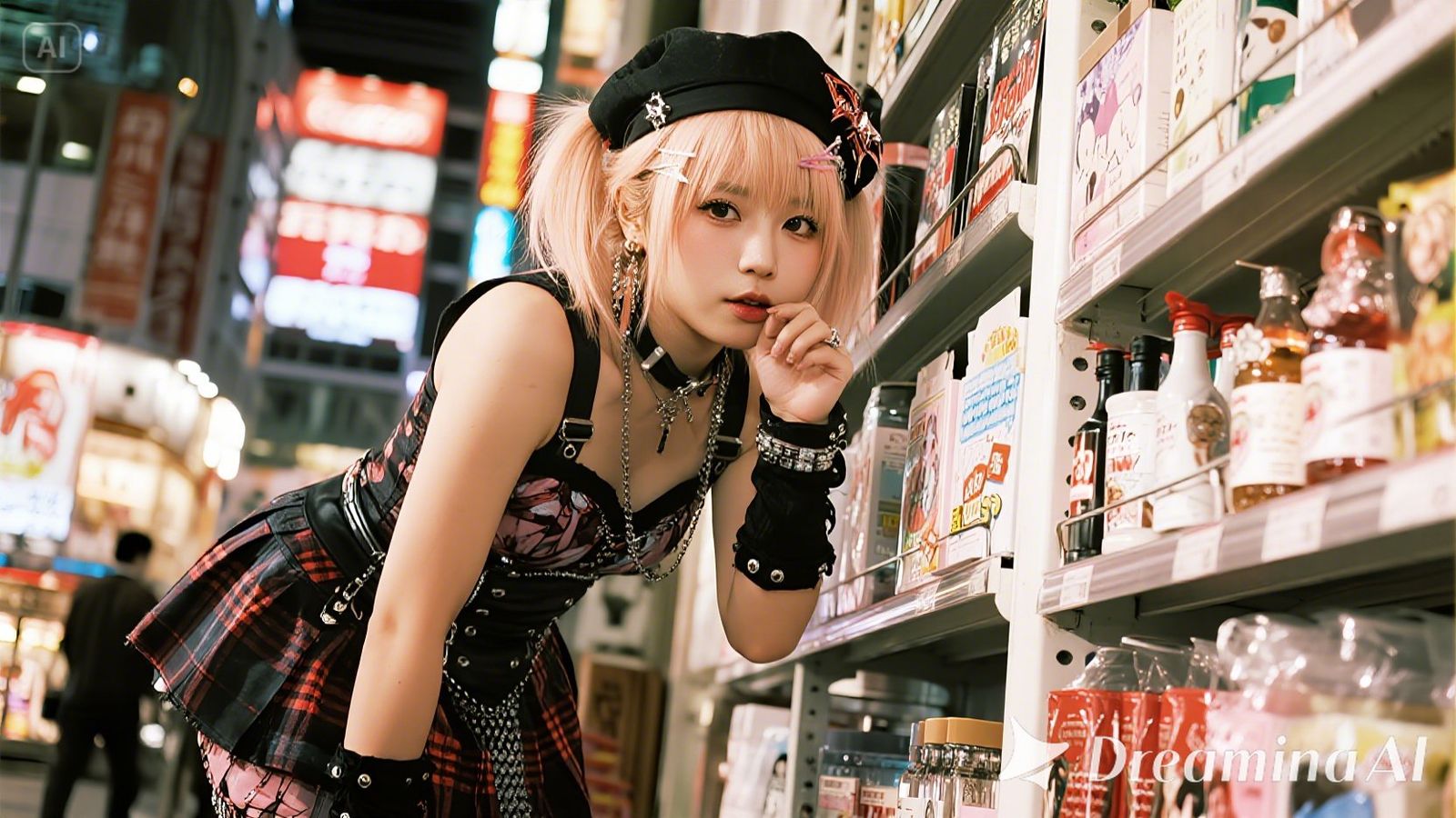 punk gyaru girl in Okinawa, Shibuya and Harajuku style
