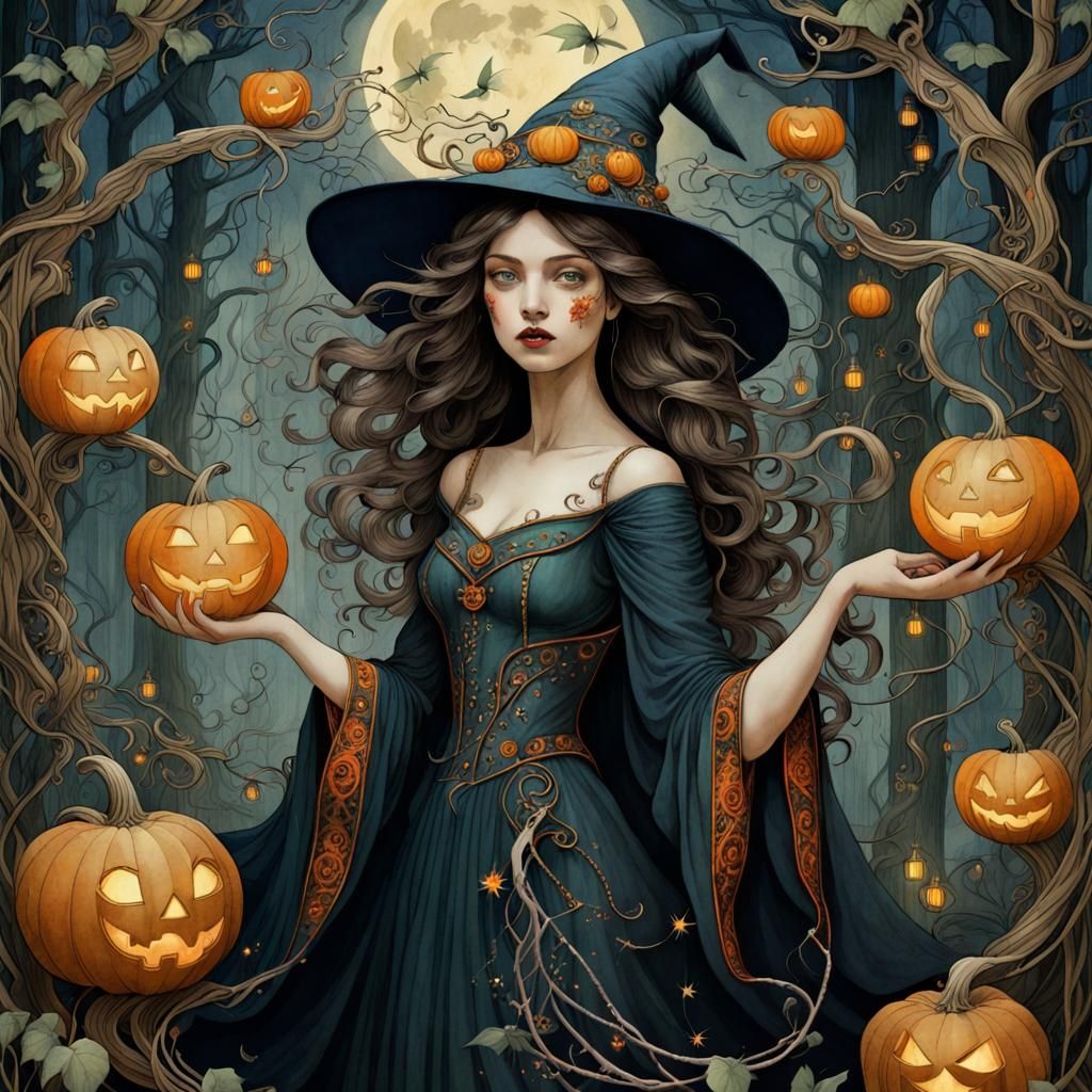 999 Witches for Halloween (632) - AI Generated Artwork - NightCafe Creator