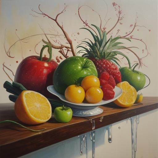 Surrealist Still Life in Salvador Dali Style