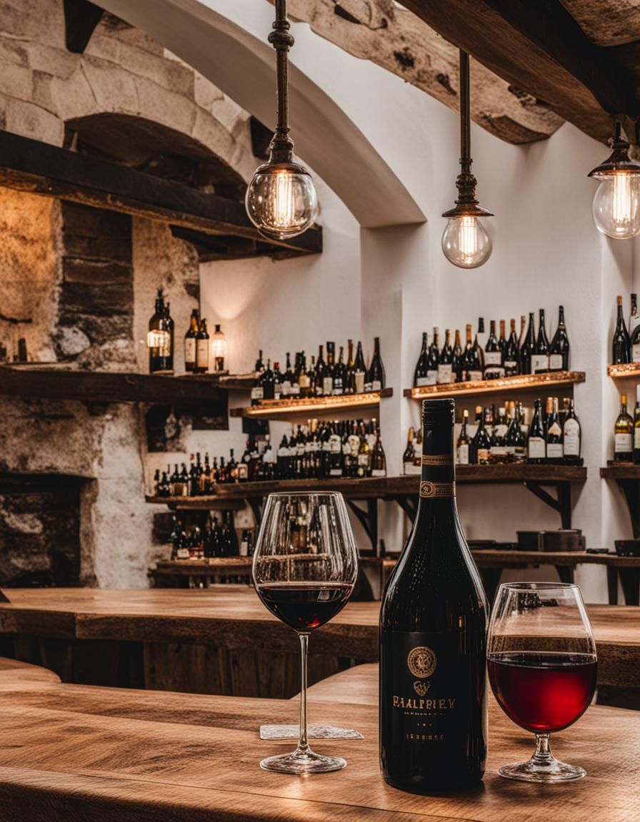 Stylized Flame and Wine Glass Illustration