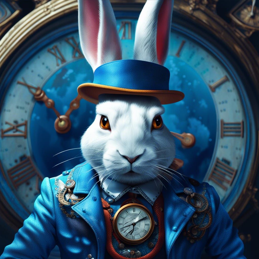White rabbit from the wonderland