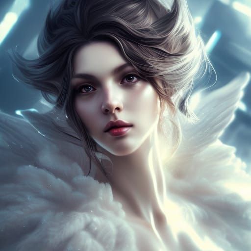 angel in white - AI Generated Artwork - NightCafe Creator