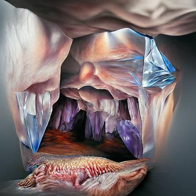 Crystal cavern hyperrealism