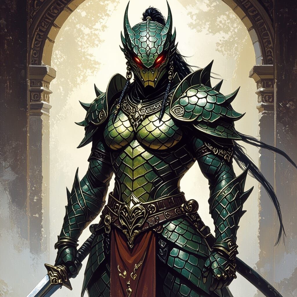 Yuan-ti in snake armor