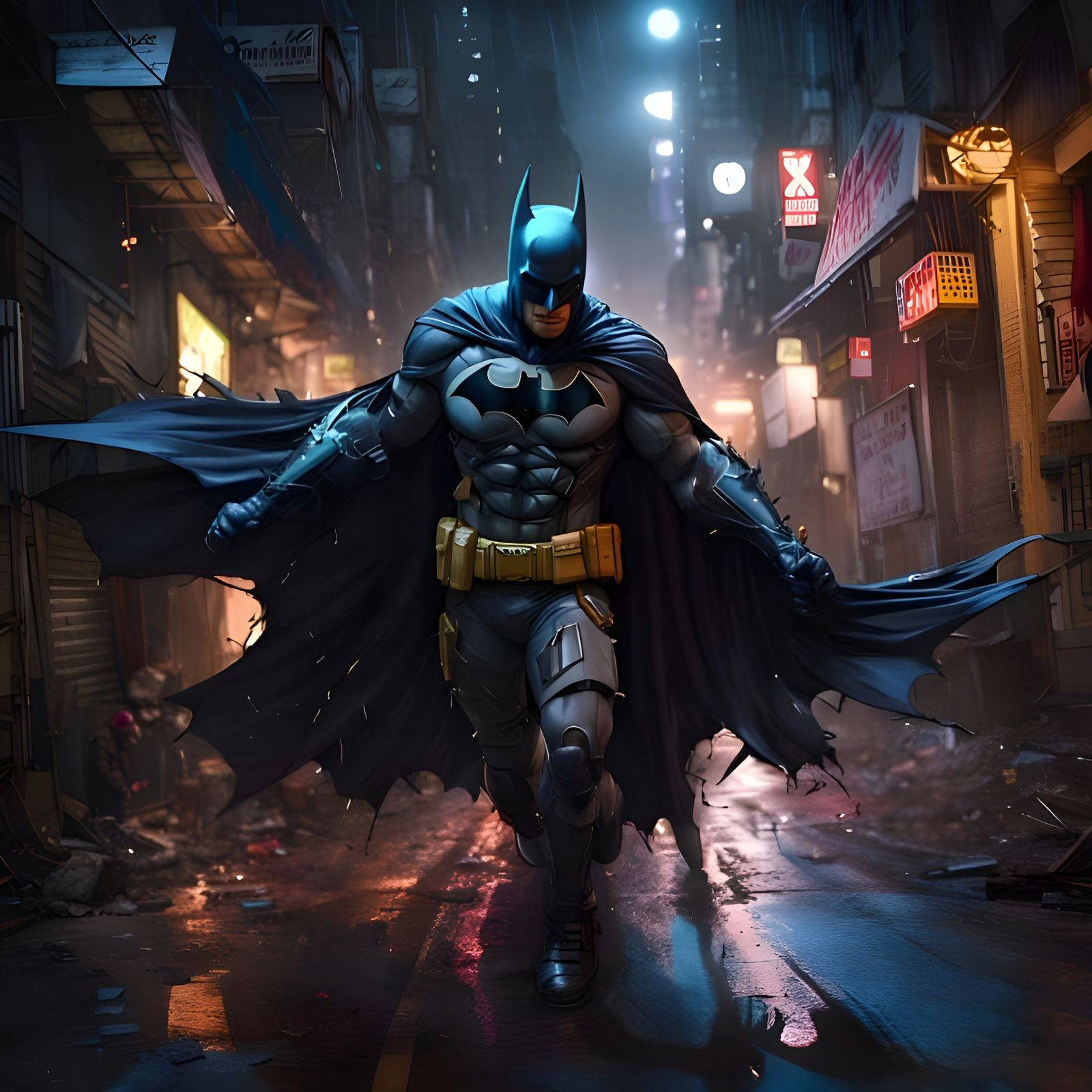 Batman Out Chasing Villains - AI Generated Artwork - NightCafe Creator