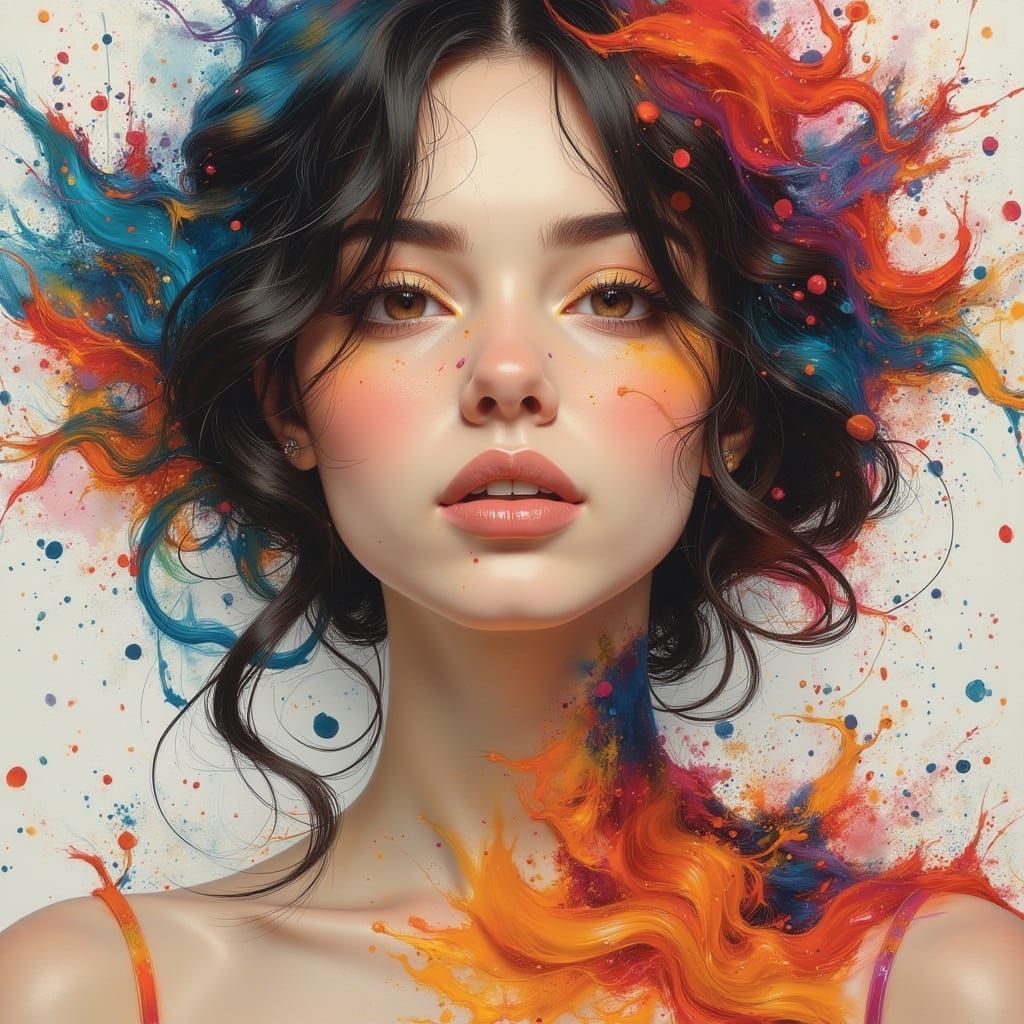 Ethereal Enigma in Vibrant Colors