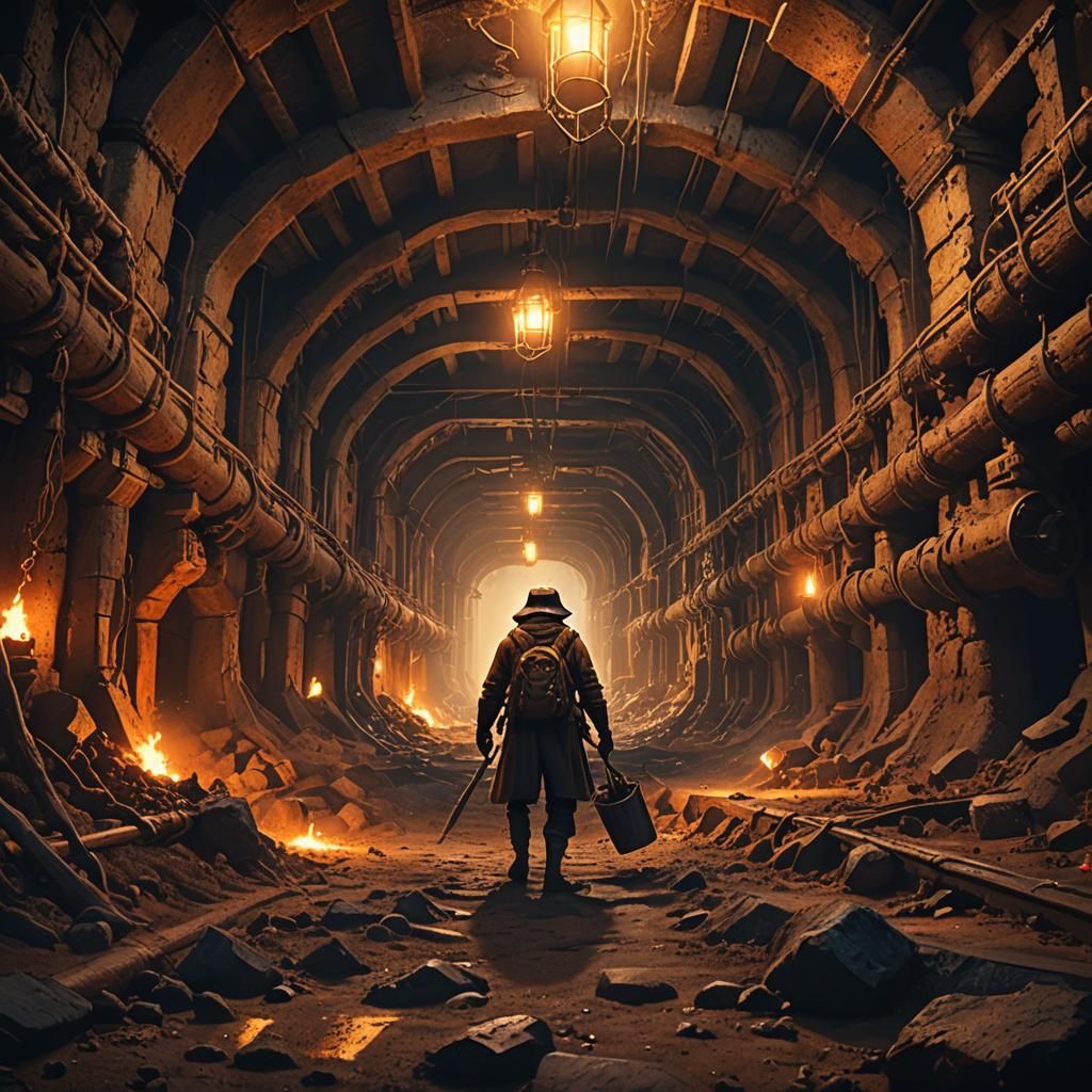 Cinematic Mole Digging in Ancient Tunnels