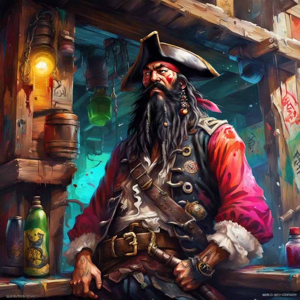 The Most Notorious Pirate Blackbeard Ai Generated Artwork Nightcafe Creator 1260