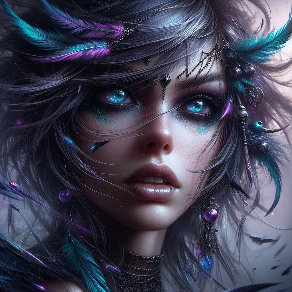 Beautiful warrior woman