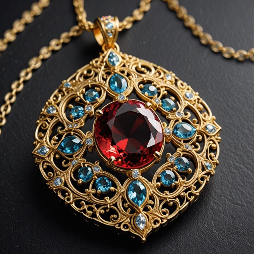 Intricate  bejewelled pendant  by @Xal