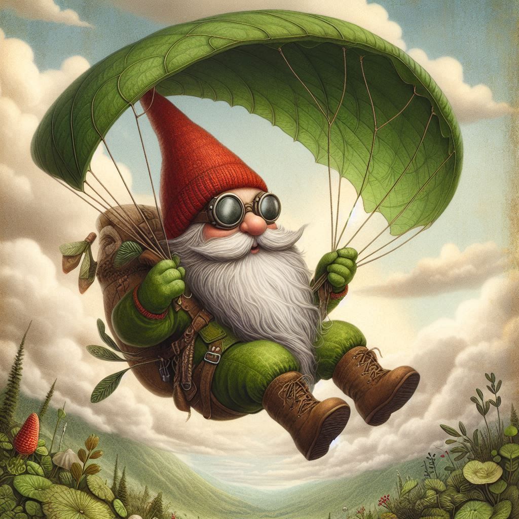 Paragliding Gnome