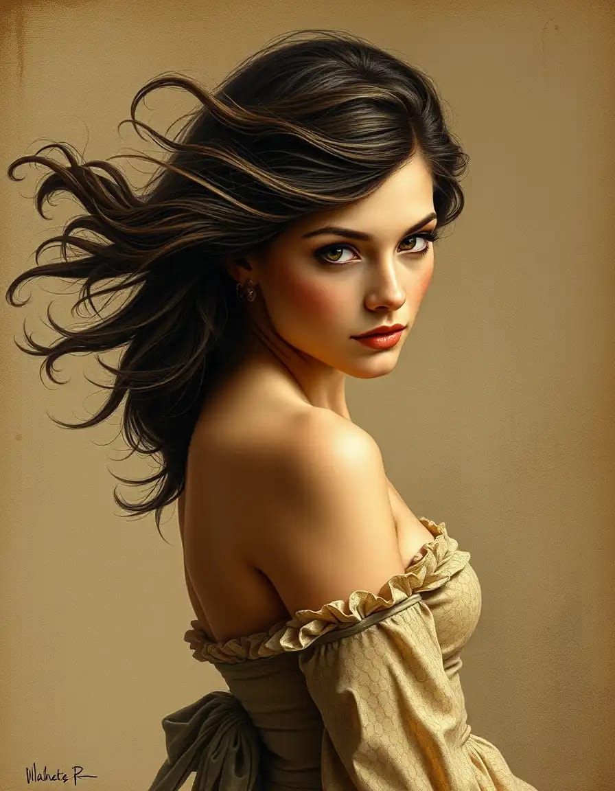 A beautiful woman's portrait