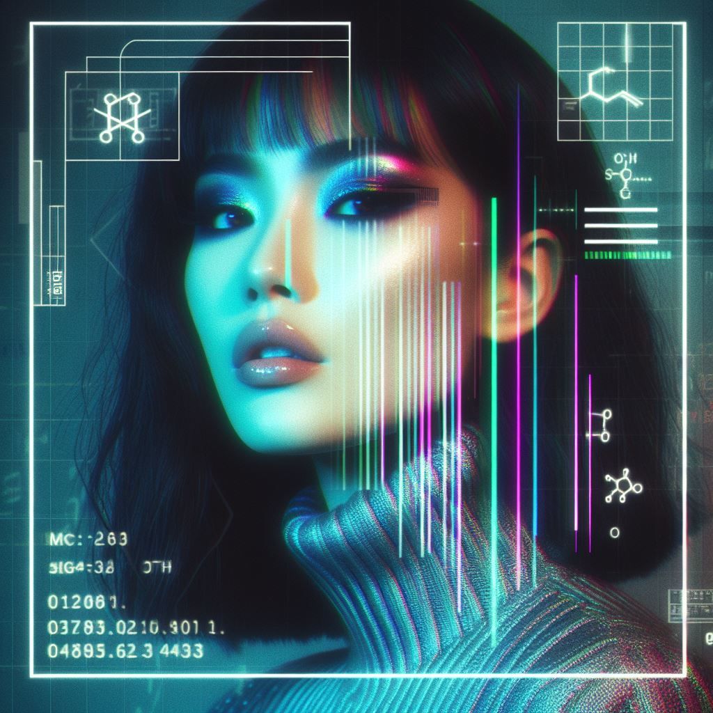 woman with  iridescent makeup