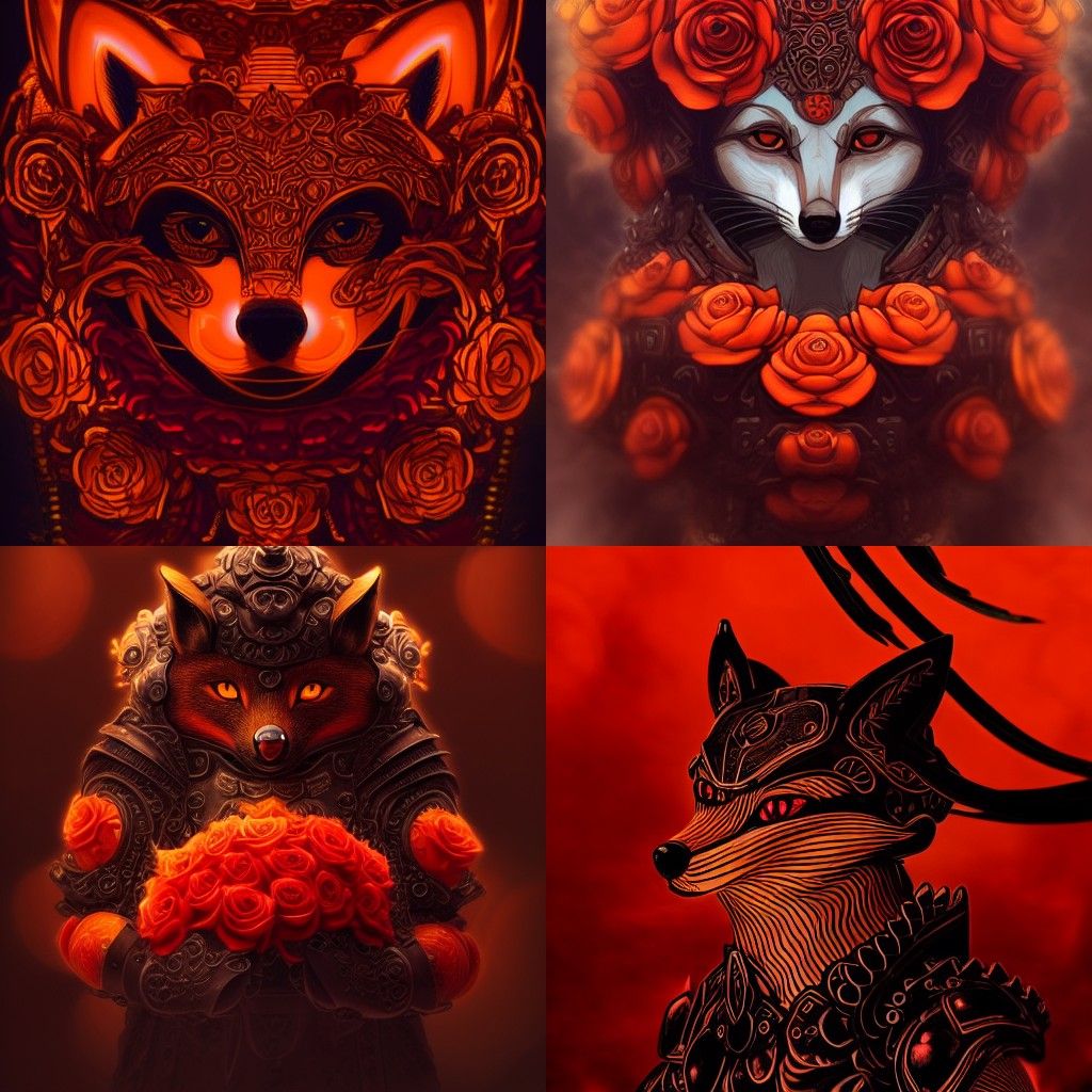 Fox as god, Studio Ghibli, intricately Designed beautiful fa...