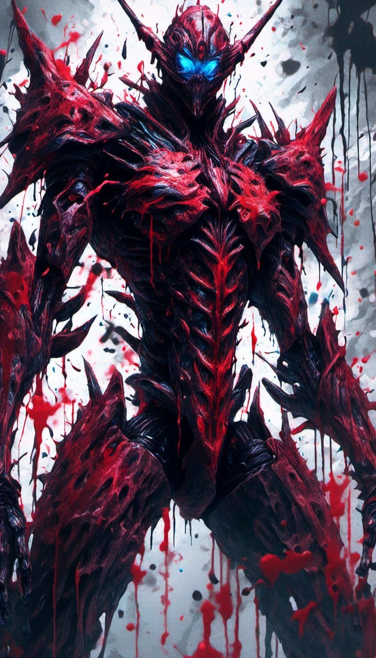 <lora:Macabre:1.0> Dark Guyver, Guyver Anime, Guyver Splash ...