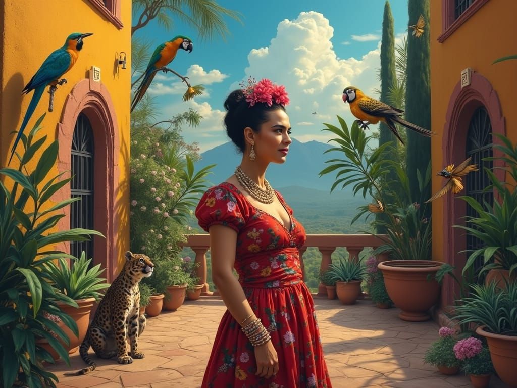 Frida’s courtyard   by @Runway Lights 