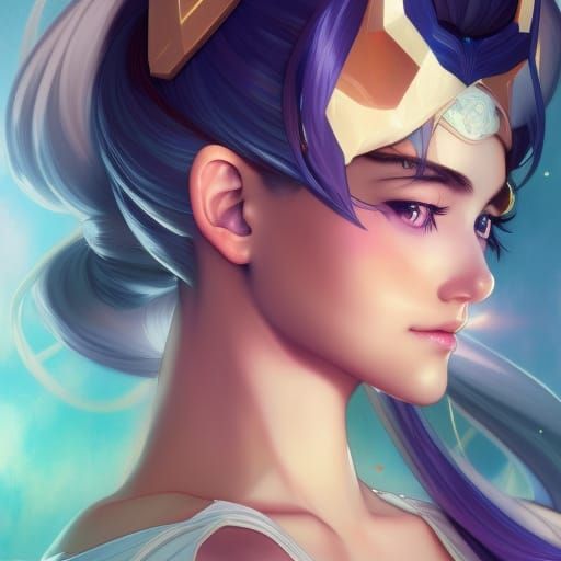sailor moon and shoulders portrait, 8k resolution concept ar...