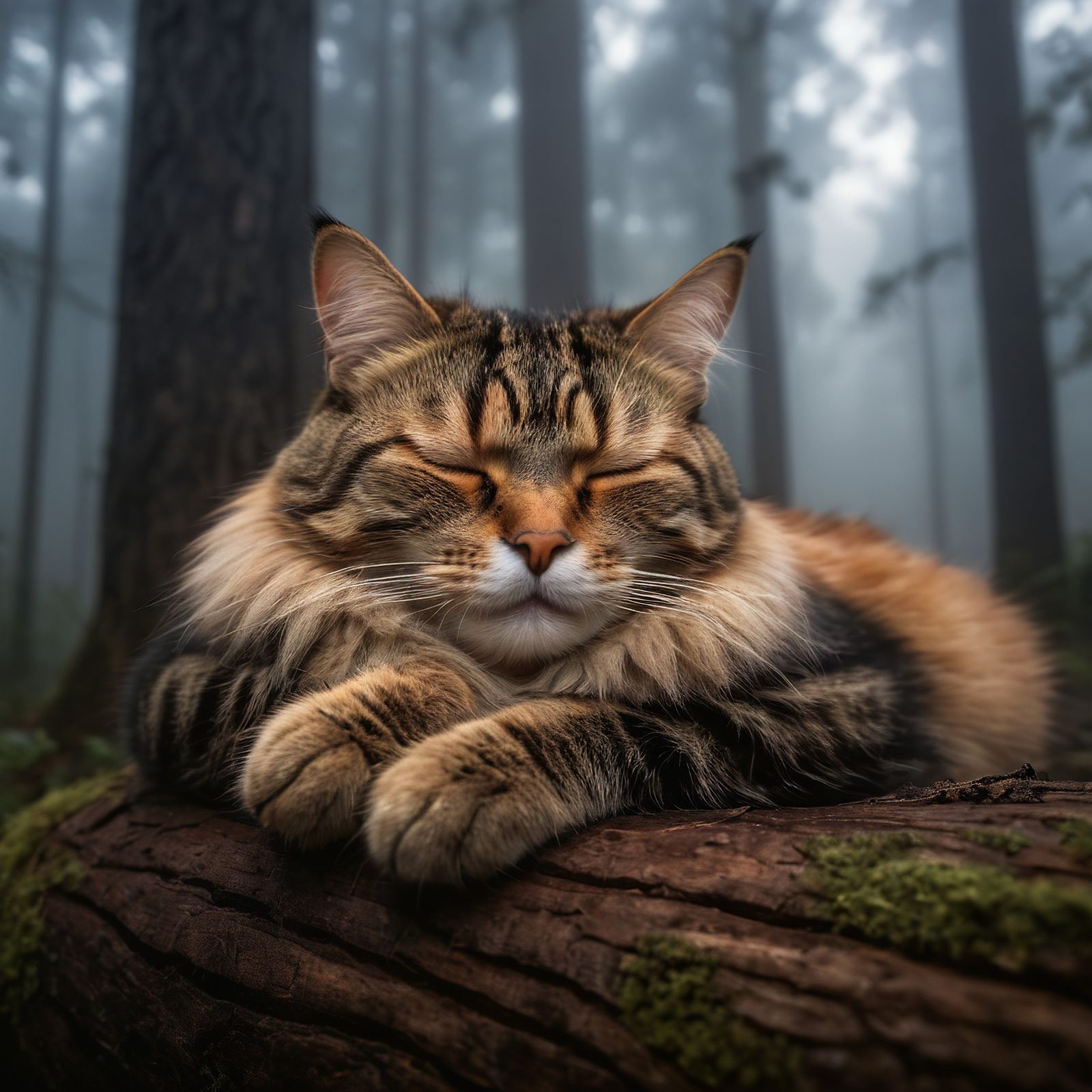 Cat Sleeping 4x Upscale Test