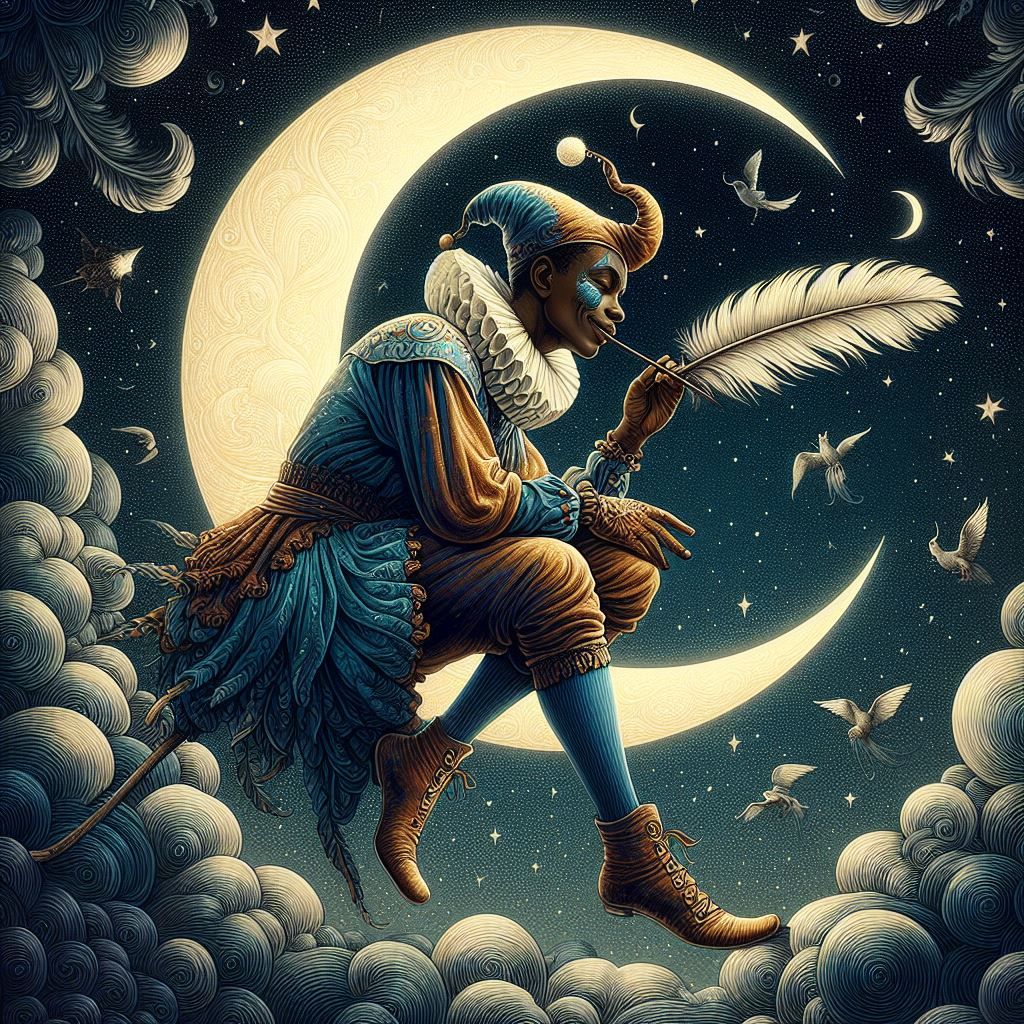 In the light of the moon my friend Pierrot