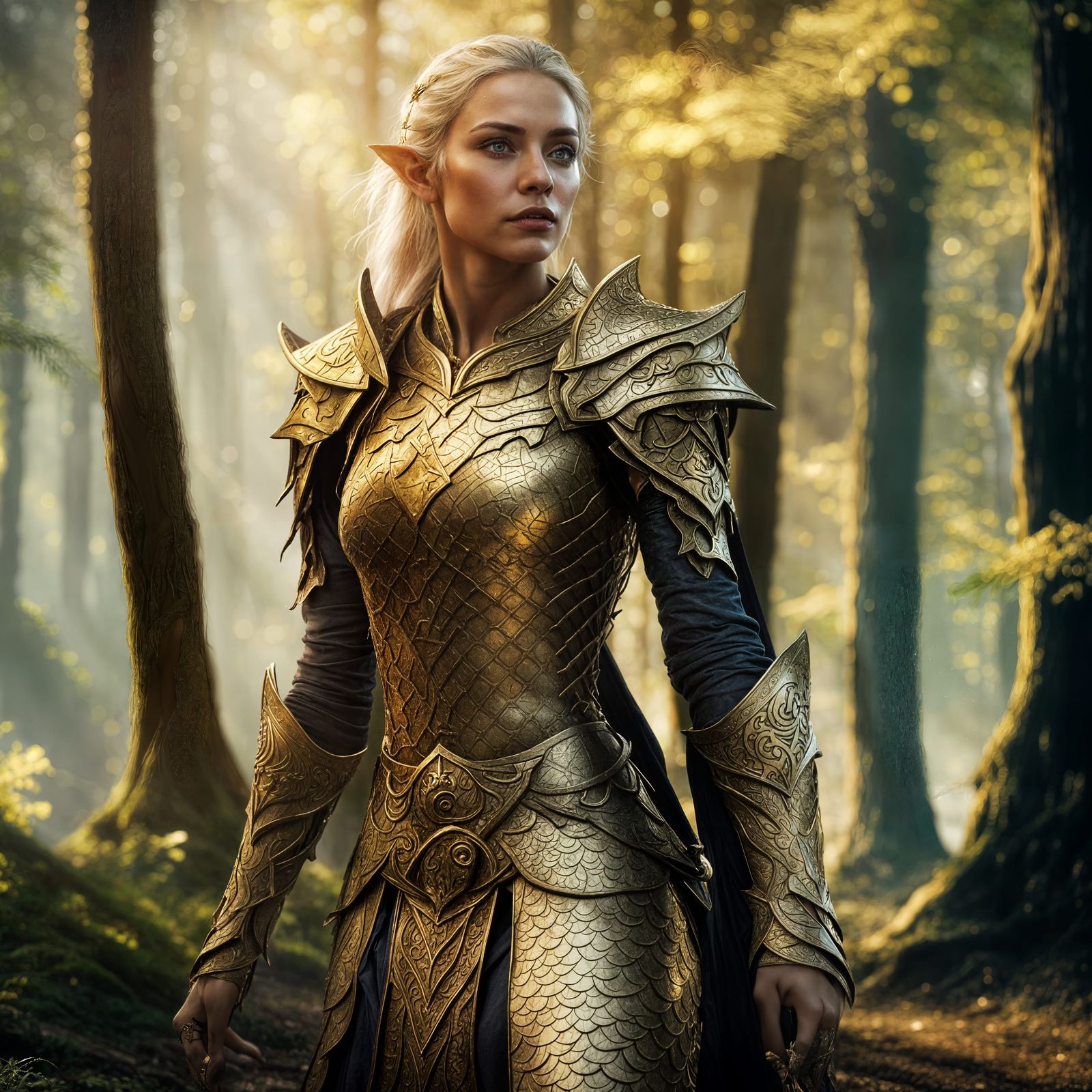 Golden Scale Mail Elf