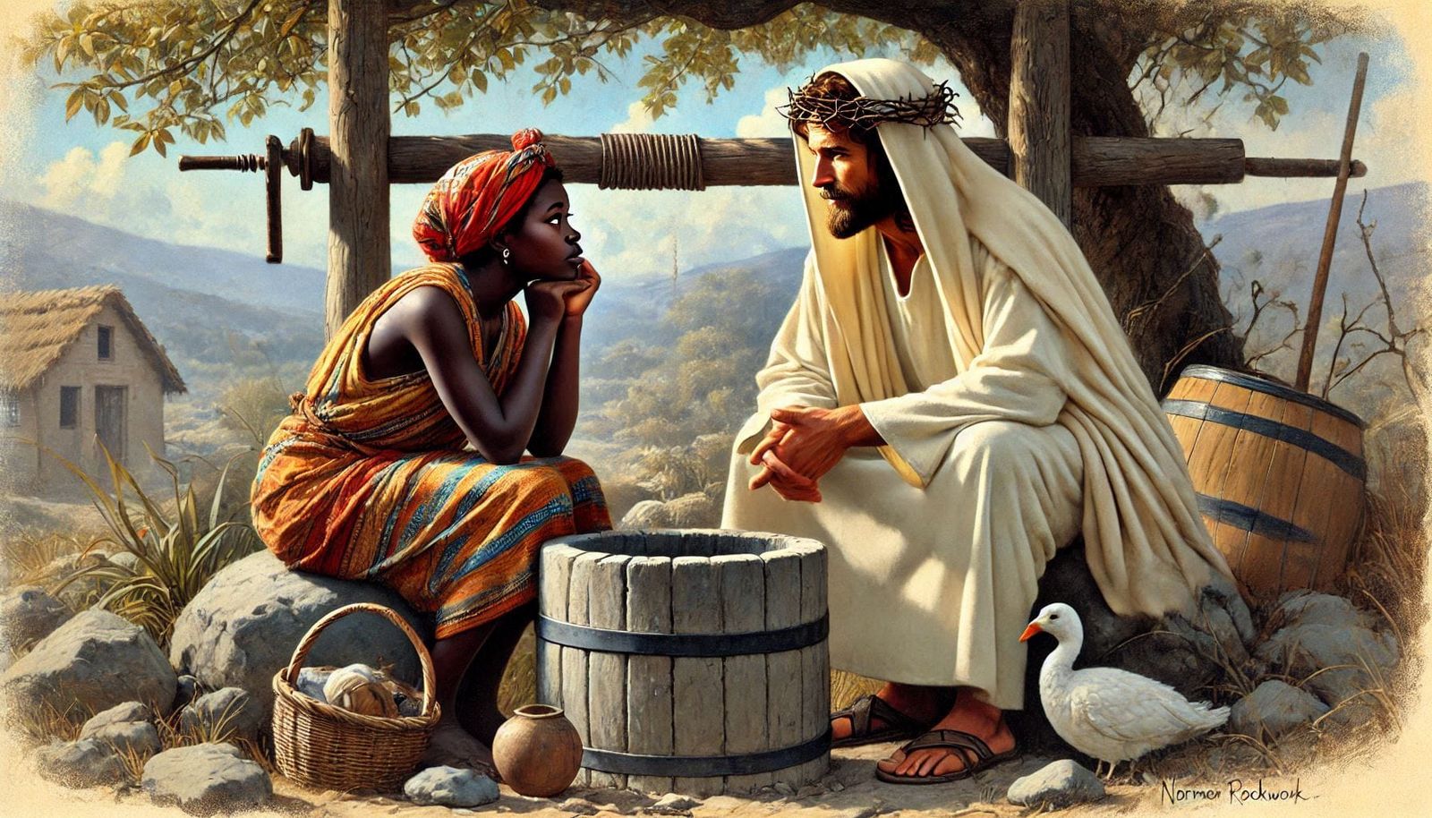 "Pray, sir, what do you mean by 'Living Water'?" 💧 01