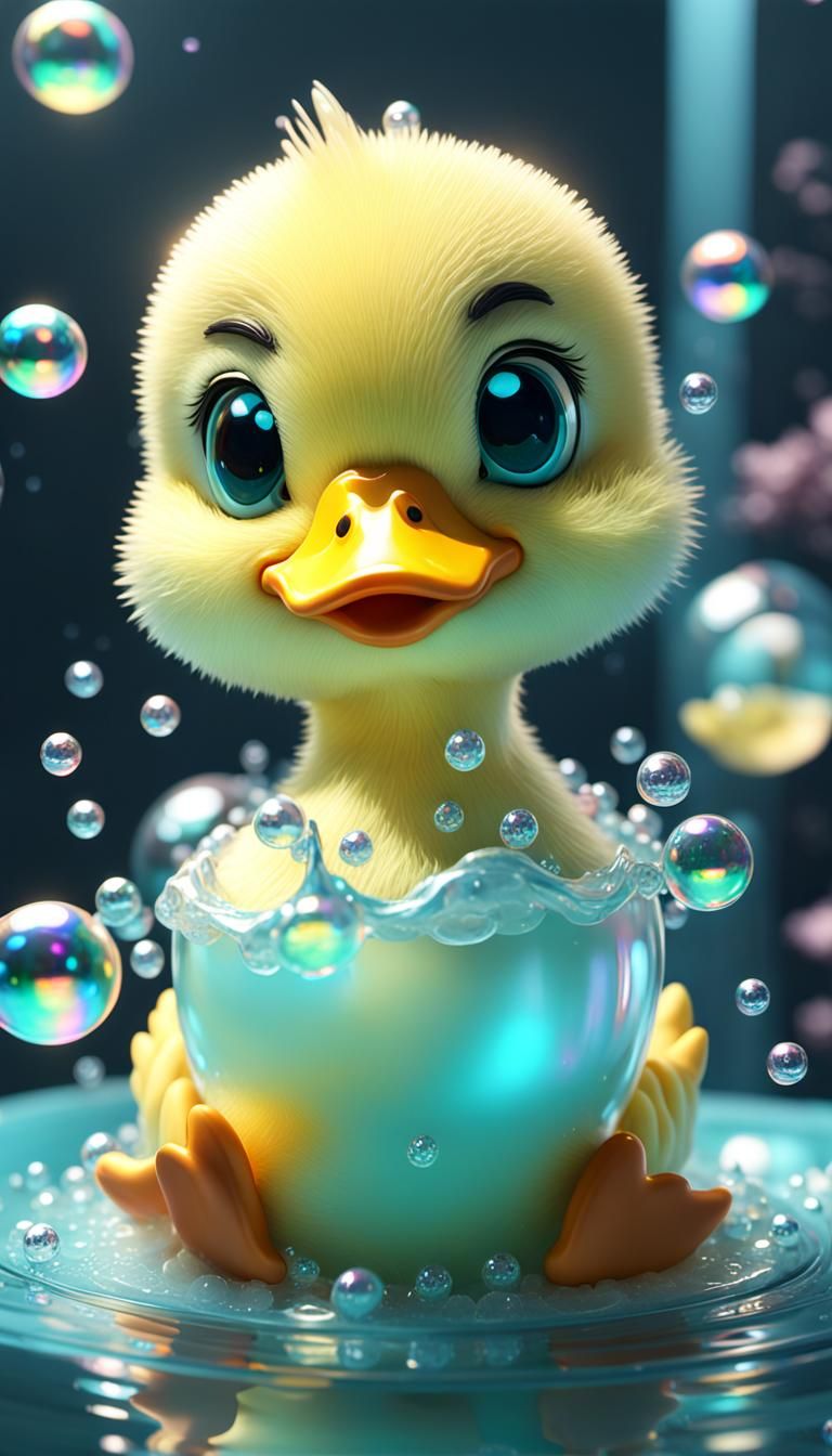 Dougie Duck and his bath