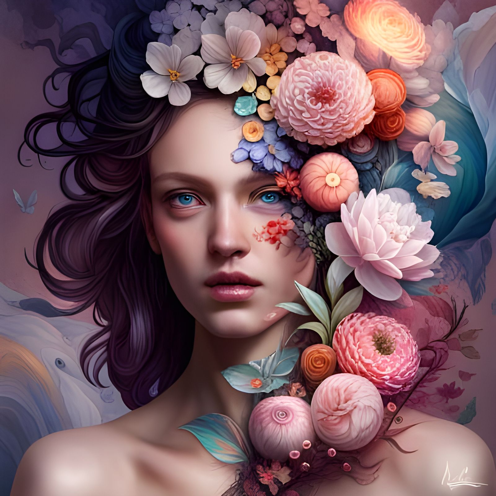 Flowers Make-up   by @Thombmx