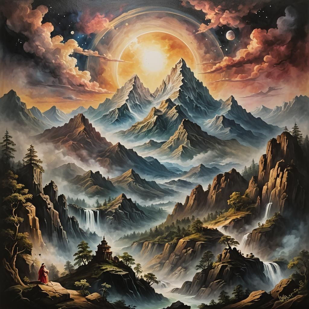 Majestic Mountains - AI Generated Artwork - NightCafe Creator