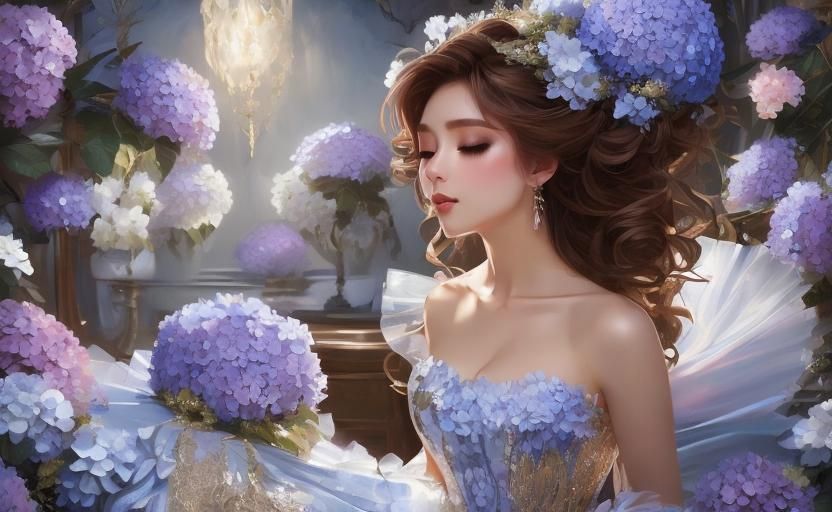 <lora:Portrayal_:1.0> Light silky strapless dress