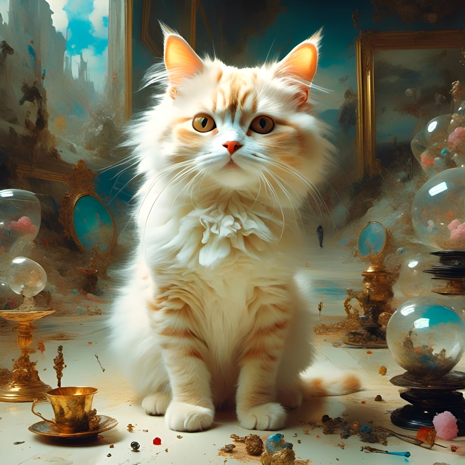 Cute cat <lora:LapiSurreal:1.0> 