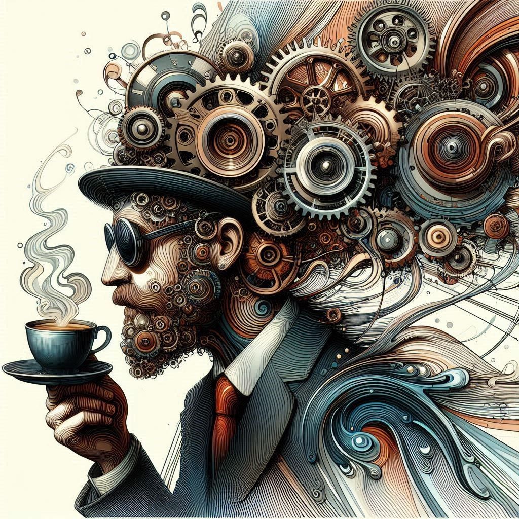 Steampunk Coffee Man 2
