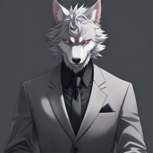 A gray thin werewolf - AI Generated Artwork - NightCafe Creator