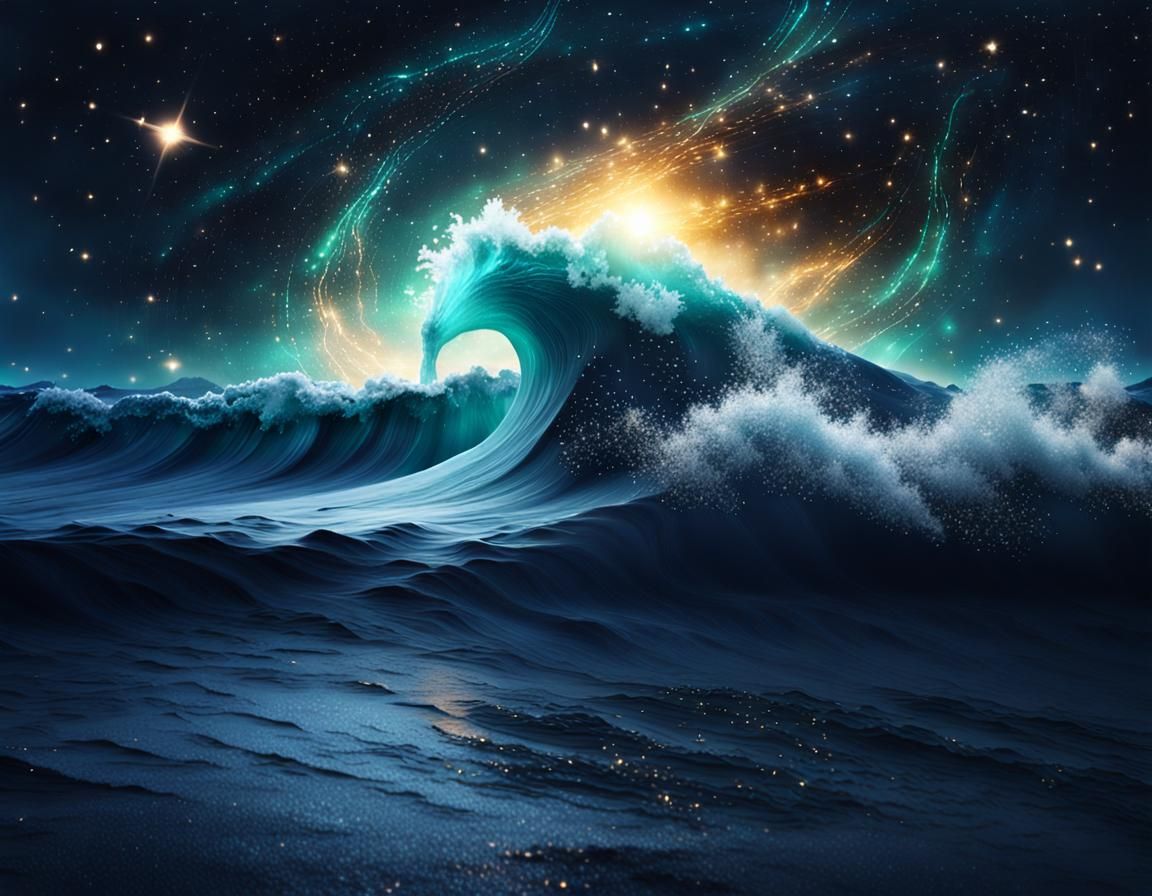 Ocean Waves  by @AI Curious