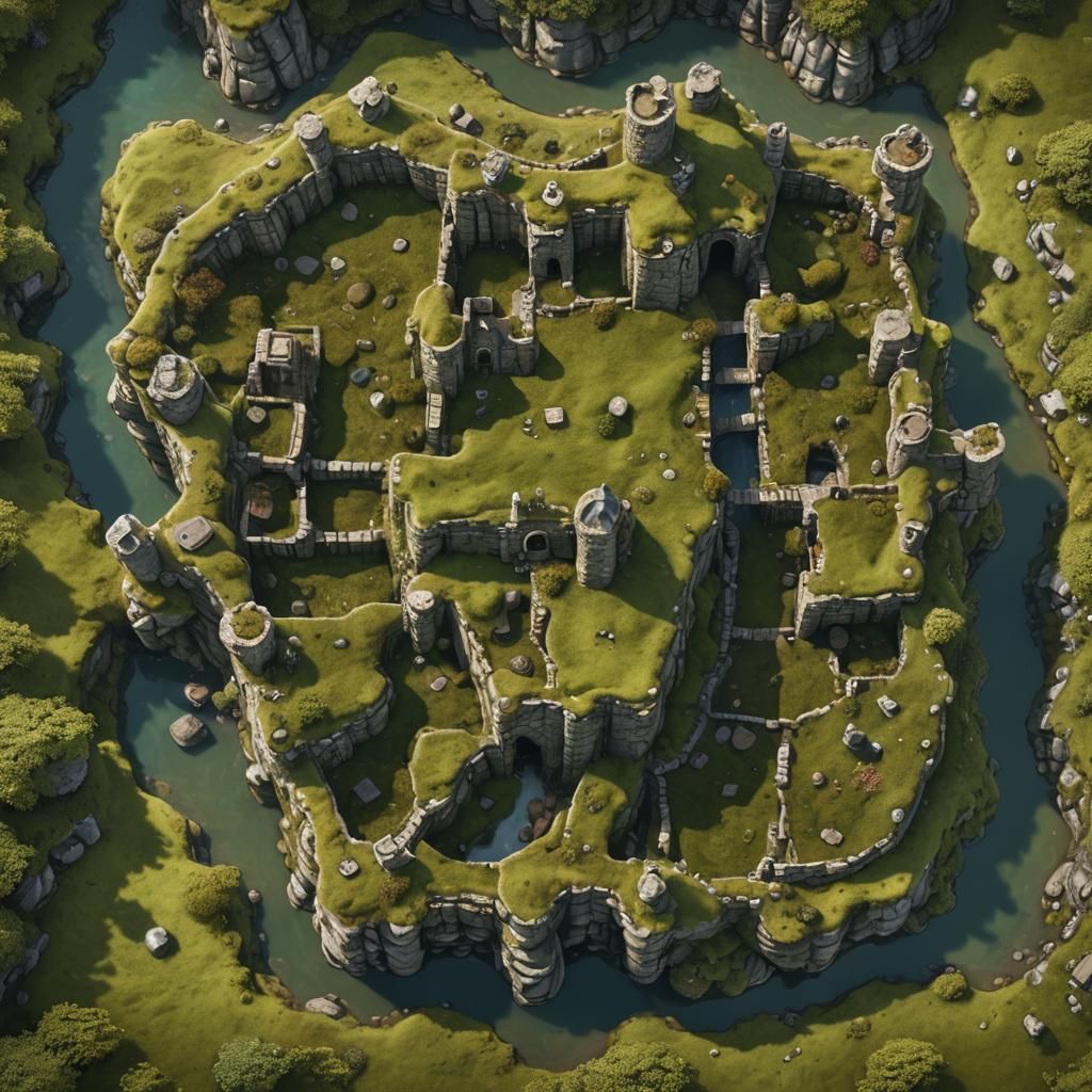 Mossy Ruins Battlemap