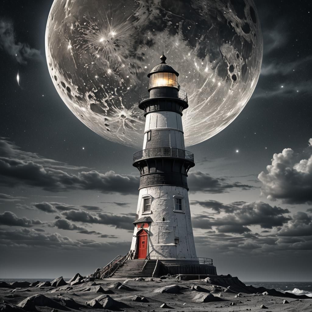 Lighthouse On The Moon  by @Shawn Michael Duffy