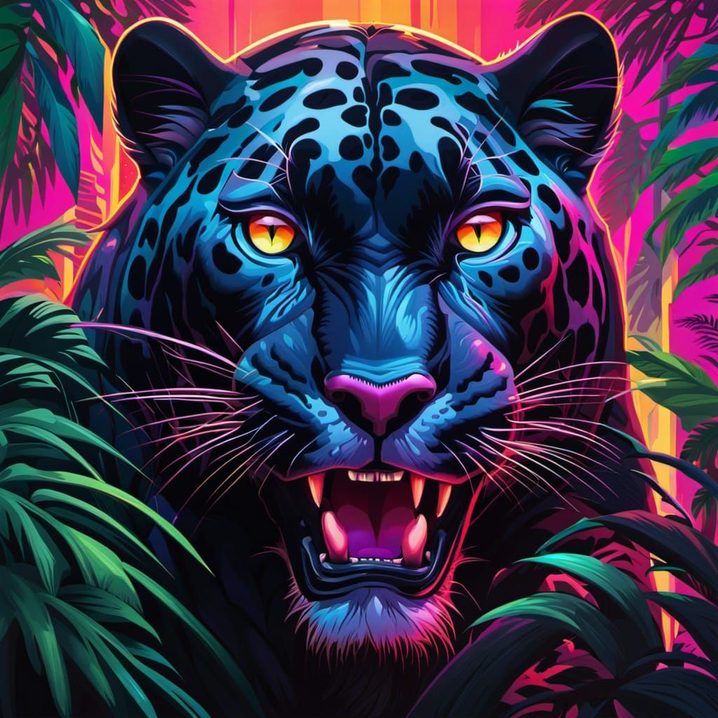 Roaring panter - AI Generated Artwork - NightCafe Creator